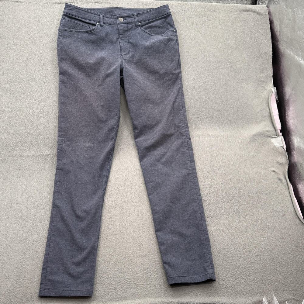 Lululemon Pants Mens 32x32 Blue Khakis Five Pocket Slim Straight Stretch Casual